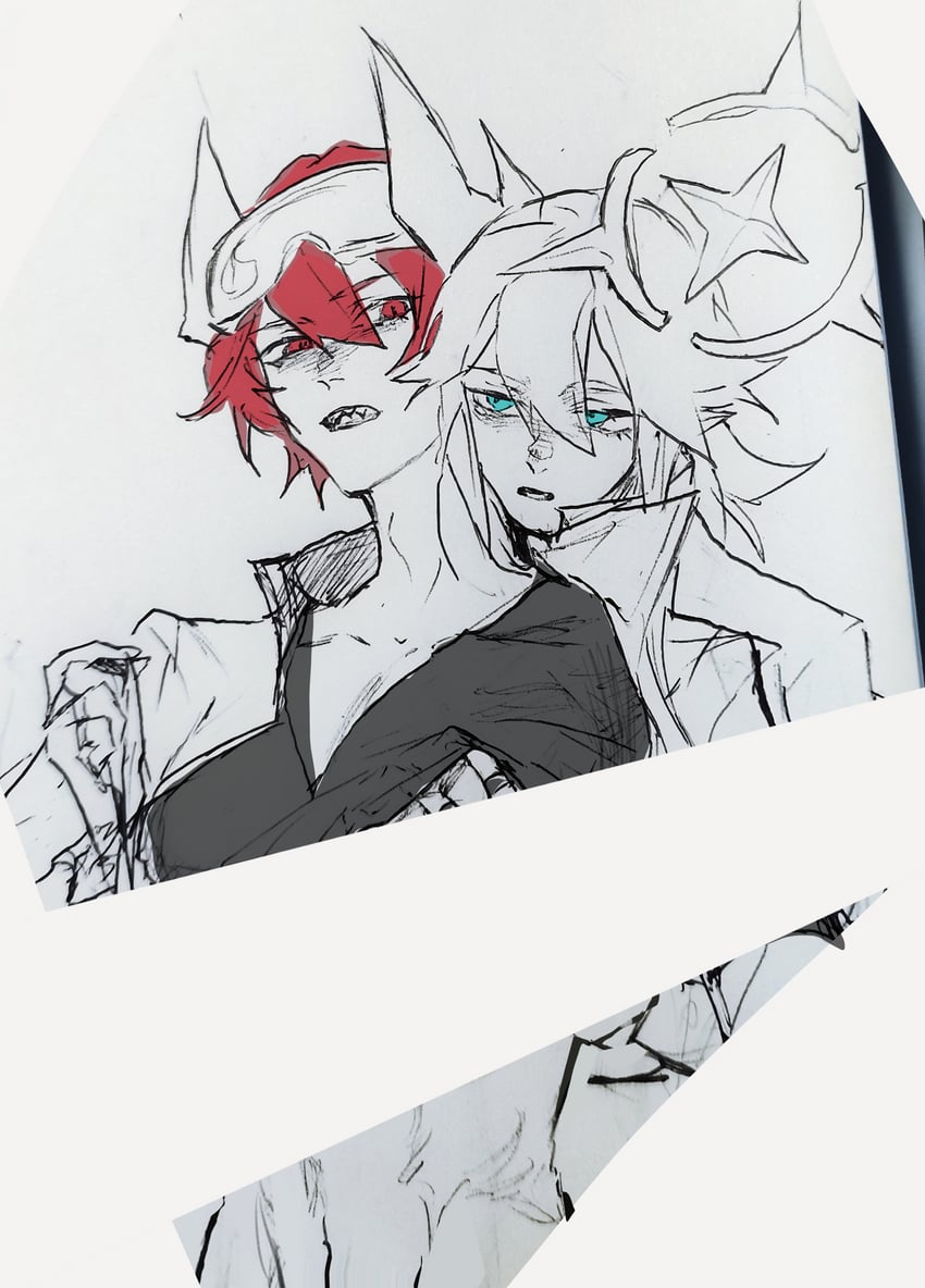 pius and apprentice angel (aotu world) drawn by macchiato_bi_guanzhong