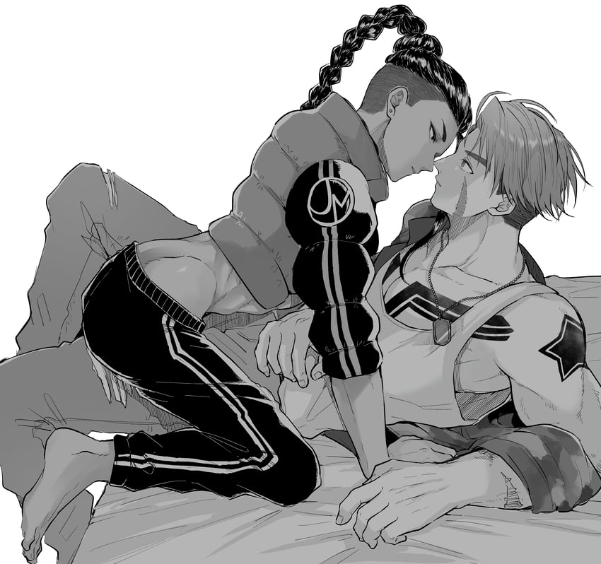 luke sullivan and jamie siu (street fighter and 1 more) drawn by mtmr_h_amaka