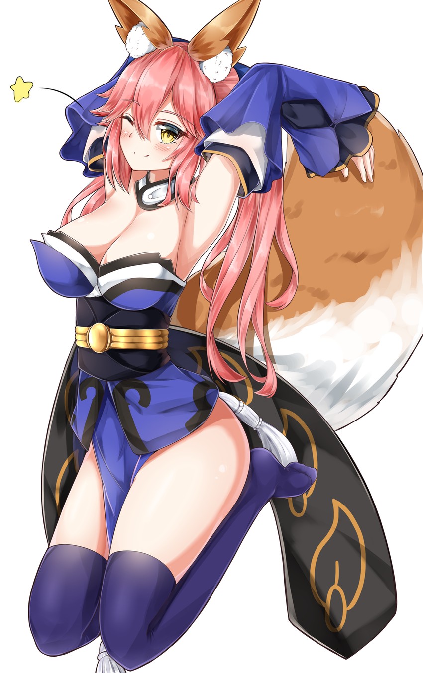 tamamo and tamamo no mae (fate and 2 more) drawn by moyoron