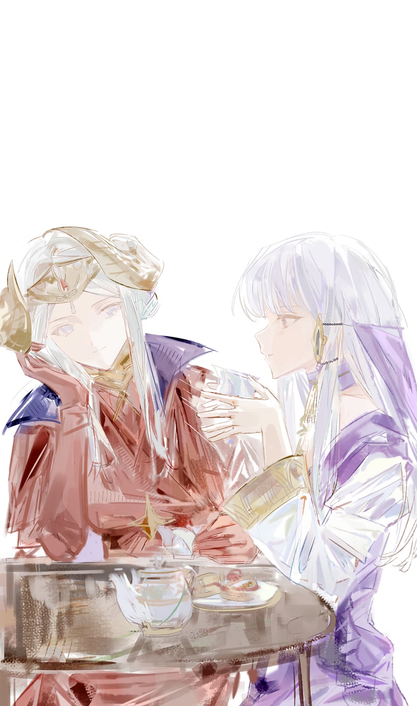 edelgard von hresvelg and lysithea von ordelia (fire emblem and 1 more) drawn by maouasuka