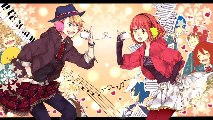 nanami haruka, kurusu shou, shinomiya natsuki, ichinose tokiya, ittoki otoya, and 3 more (uta no prince-sama) drawn by manda_(tyomesuke)