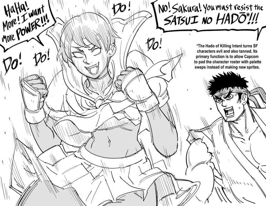 ryu and kasugano sakura (street fighter) drawn by bb_(baalbuddy)