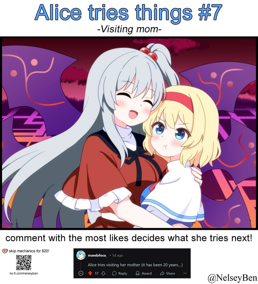 alice margatroid and shinki (touhou) drawn by bnelsey