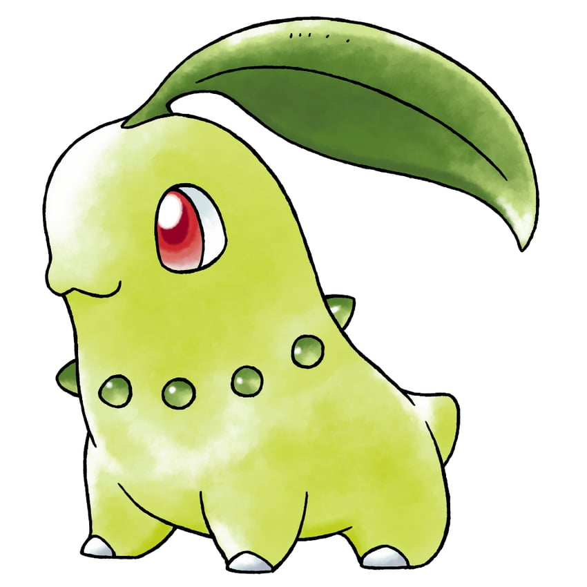 chikorita (pokemon and 1 more) drawn by raciebeep