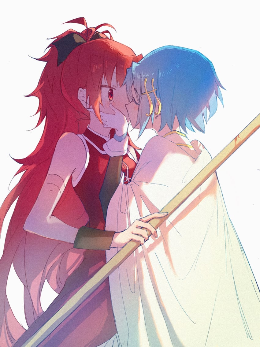 miki sayaka and sakura kyoko (mahou shoujo madoka magica) drawn by noria_hpna