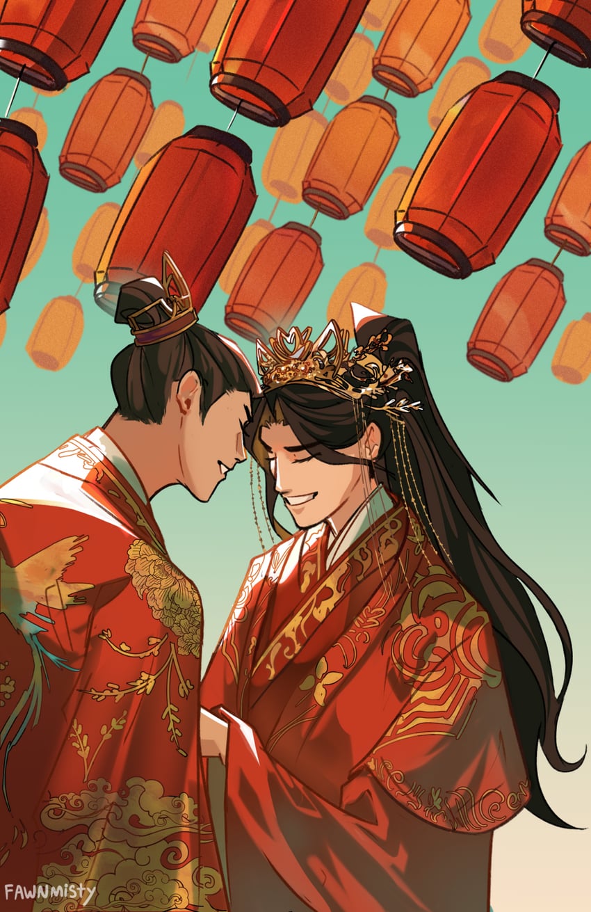 mu qing and feng xin (tianguan cifu) drawn by fawnmisty