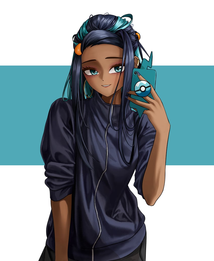 rotom, nessa, and rotom phone (pokemon and 1 more) drawn by dorosi033