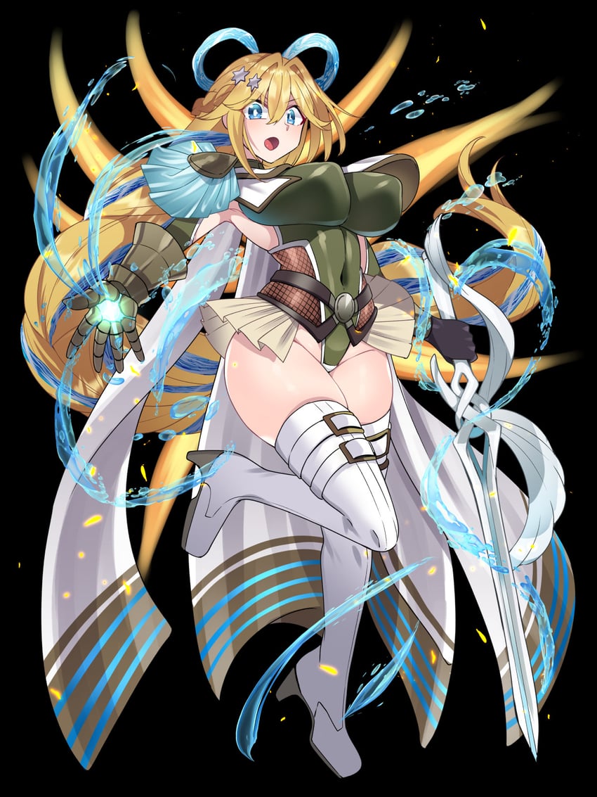 exosister elis and exosister mikailis (yu-gi-oh! and 1 more) drawn by amagaeru_(hylathewet)
