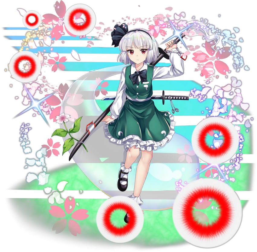 konpaku youmu (touhou and 2 more) drawn by rotte_(1109)