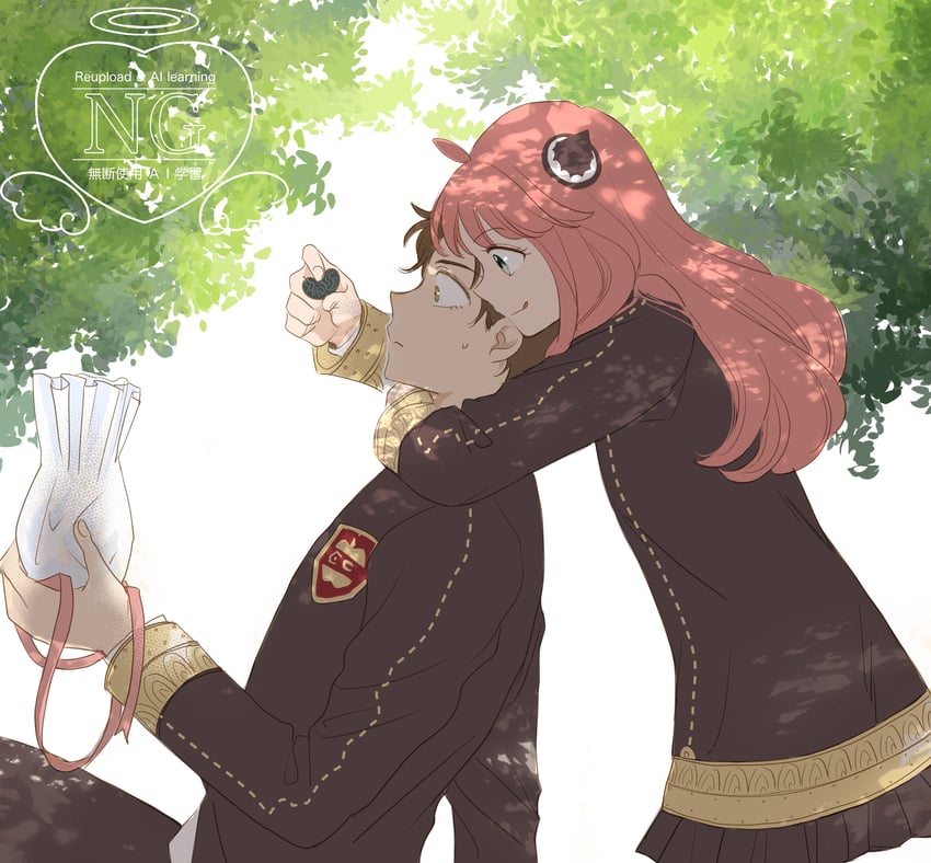 anya and damian desmond (spy x family) drawn by minagawa_emu