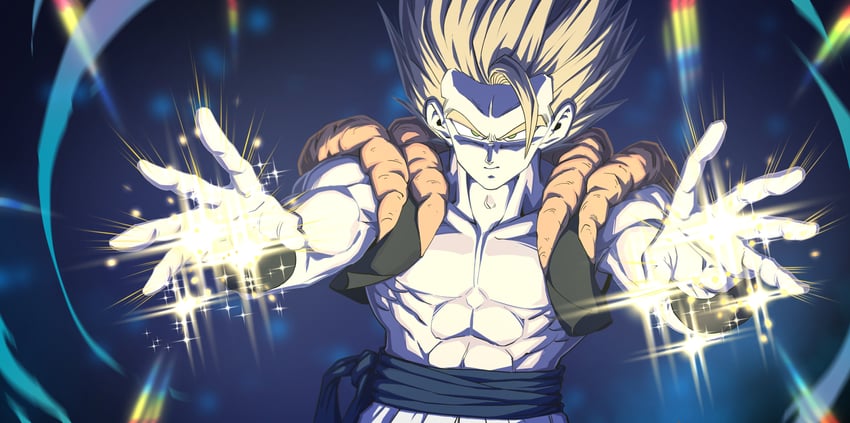 gogeta (dragon ball and 1 more) drawn by horang4628