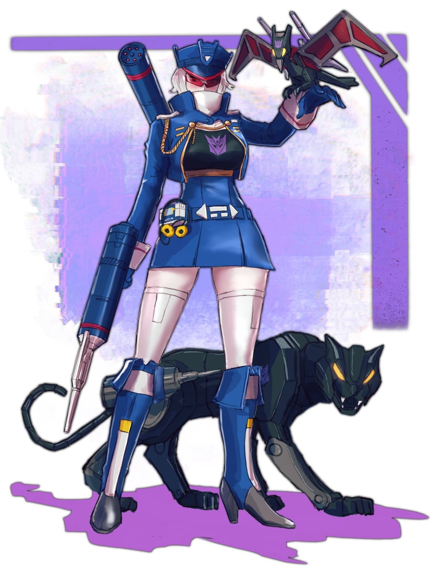 soundwave, laserbeak, and ravage (transformers and 1 more) drawn by rae_ariadne