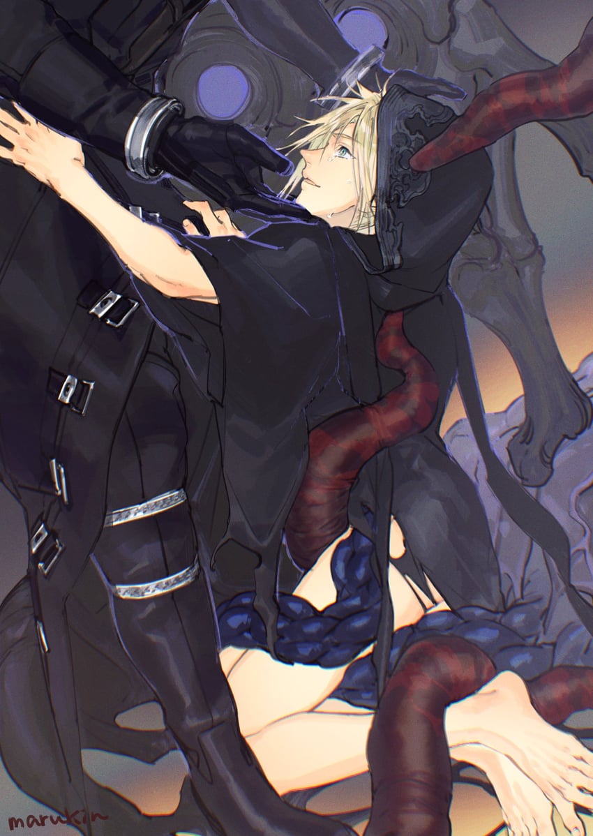 cloud strife and sephiroth (final fantasy and 3 more) drawn by nikuram_f