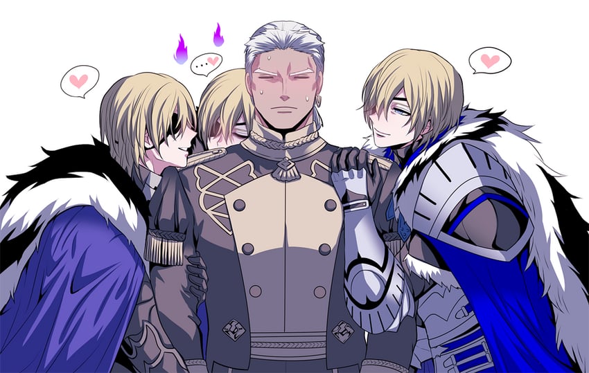 dimitri alexandre blaiddyd and dedue molinaro (fire emblem and 1 more) drawn by megubiru