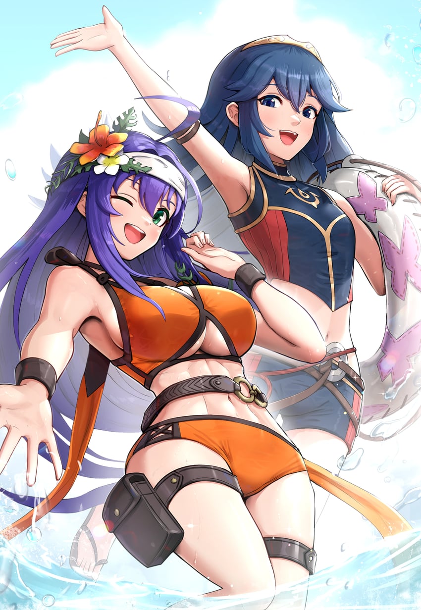 mia and lucina (fire emblem and 5 more) drawn by gonzarez