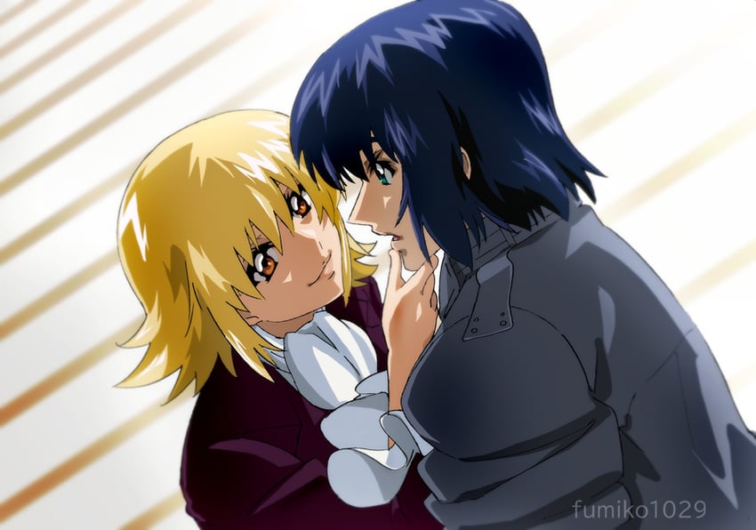 cagalli yula athha and athrun zala (gundam and 2 more) drawn by fumiko_(mesushi)