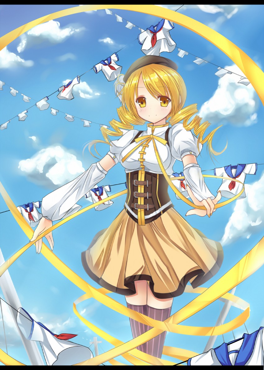 tomoe mami (mahou shoujo madoka magica) drawn by amemiya_ruki