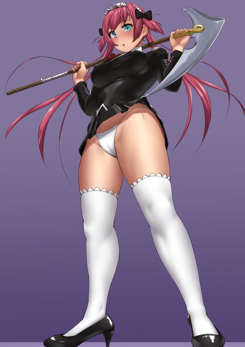 airi and black delmo (queen's blade and 2 more) drawn by nemui333