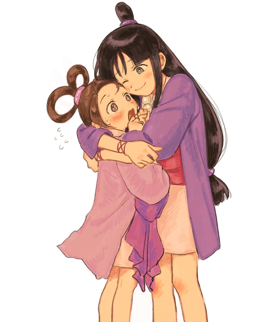 maya fey and pearl fey (ace attorney) drawn by renshu_usodayo