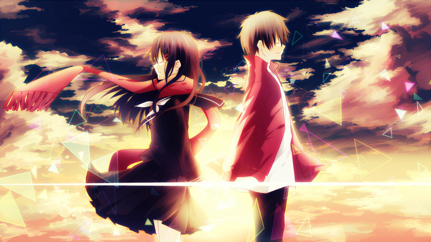tateyama ayano and kisaragi shintarou (kagerou project) drawn by ikasumi_kurou