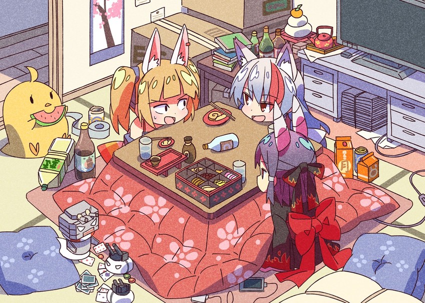 manjuu, shiranui, kamikaze, and kagerou (azur lane) drawn by roku_no_hito