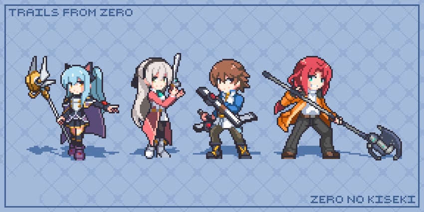 tio plato, elie macdowell, lloyd bannings, and randolph orlando (eiyuu densetsu and 1 more) drawn by nghtmrsrph
