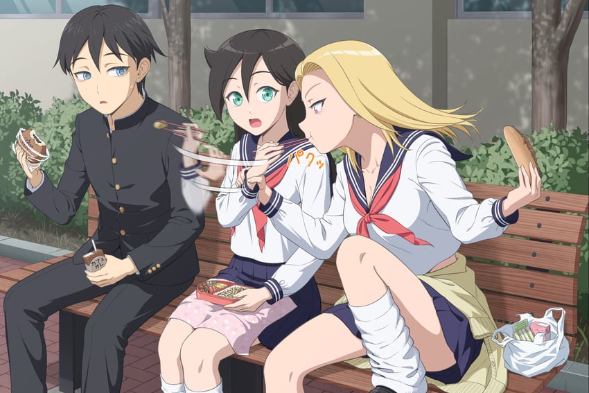 kuroki tomoko's mother, yoshida masaki's mother, and kuroki tomoko's father (watashi ga motenai no wa dou kangaetemo omaera ga warui!) drawn by ichikawa_masahiro