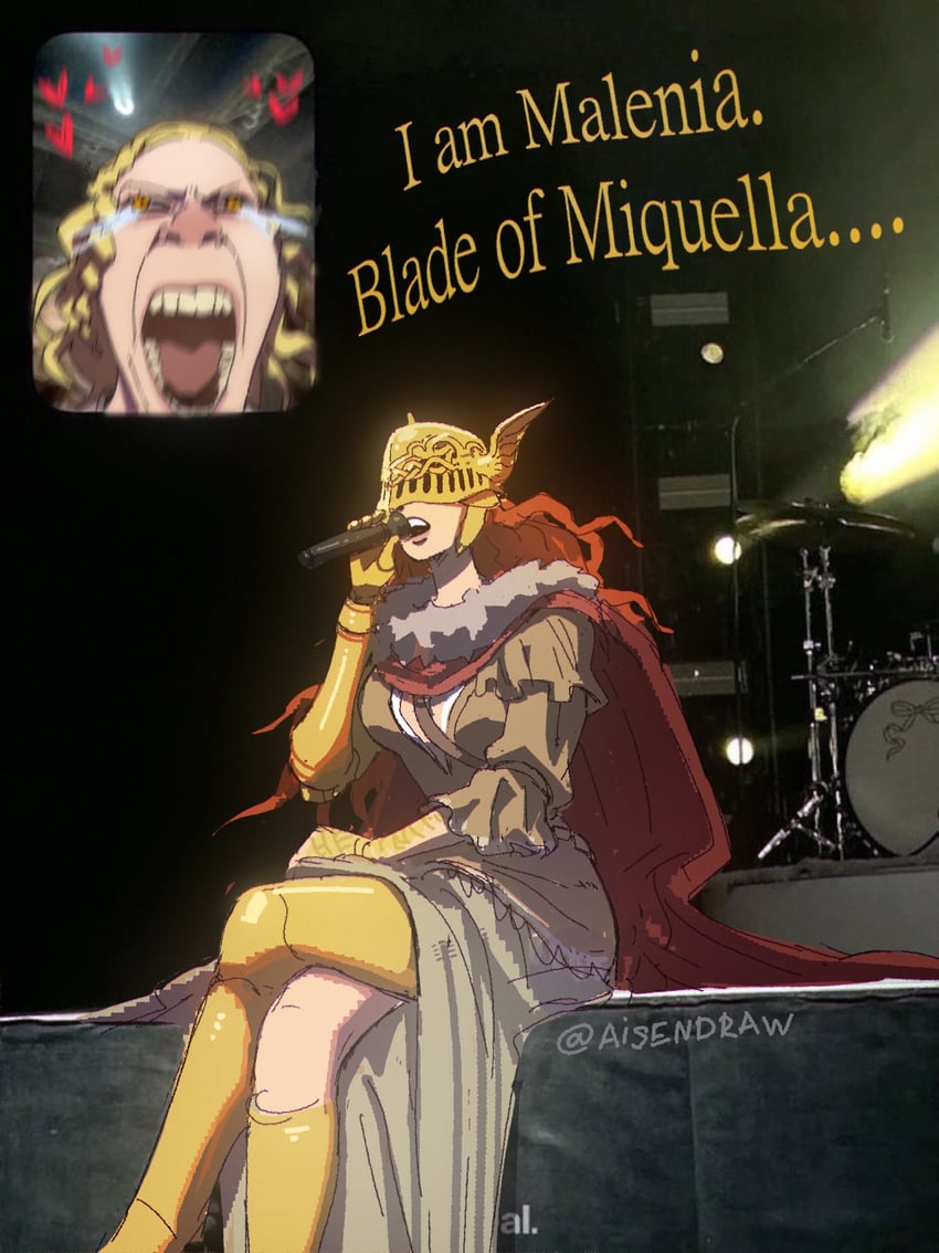 malenia blade of miquella and miquella (elden ring and 1 more) drawn by aisendraw