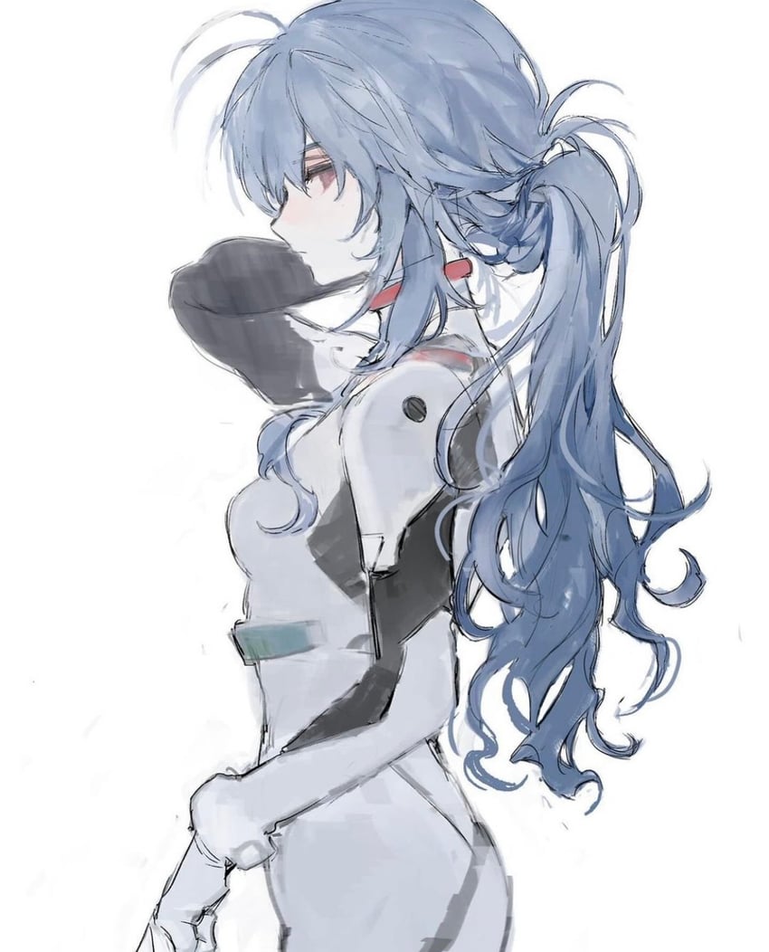 ayanami rei (neon genesis evangelion and 2 more) drawn by anfrywk