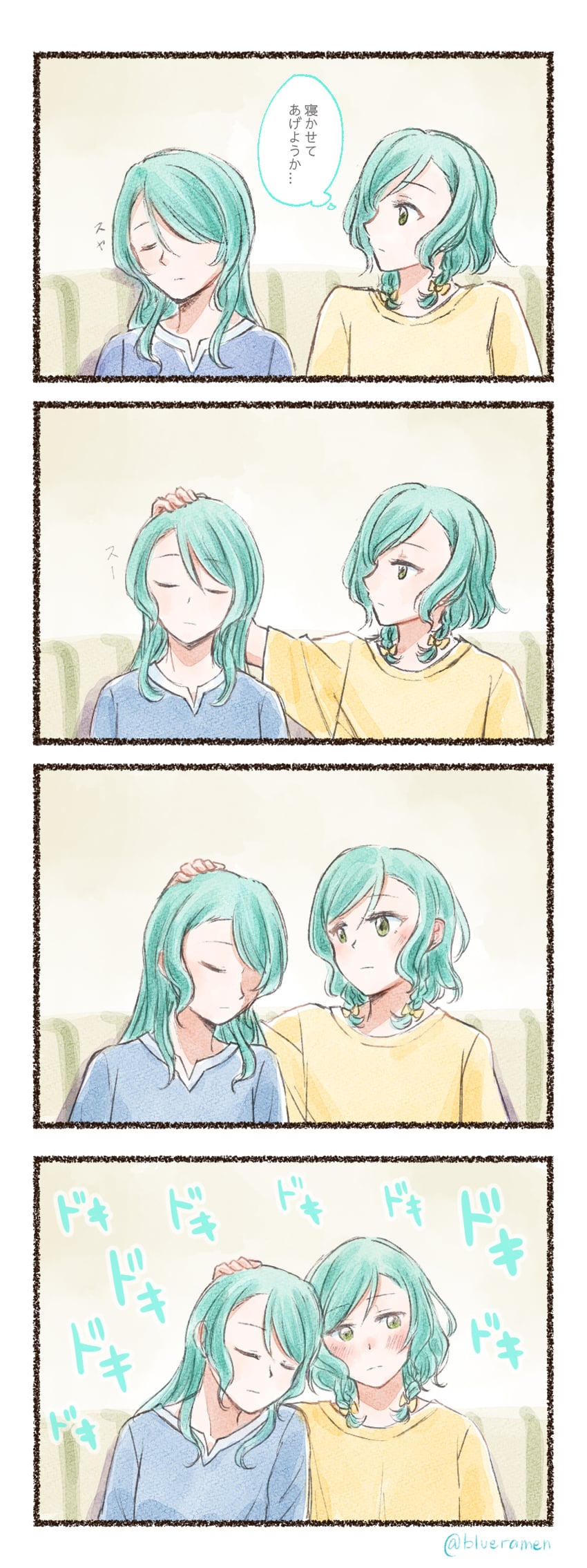 hikawa sayo and hikawa hina (bang dream!) drawn by xin_(blueramen)