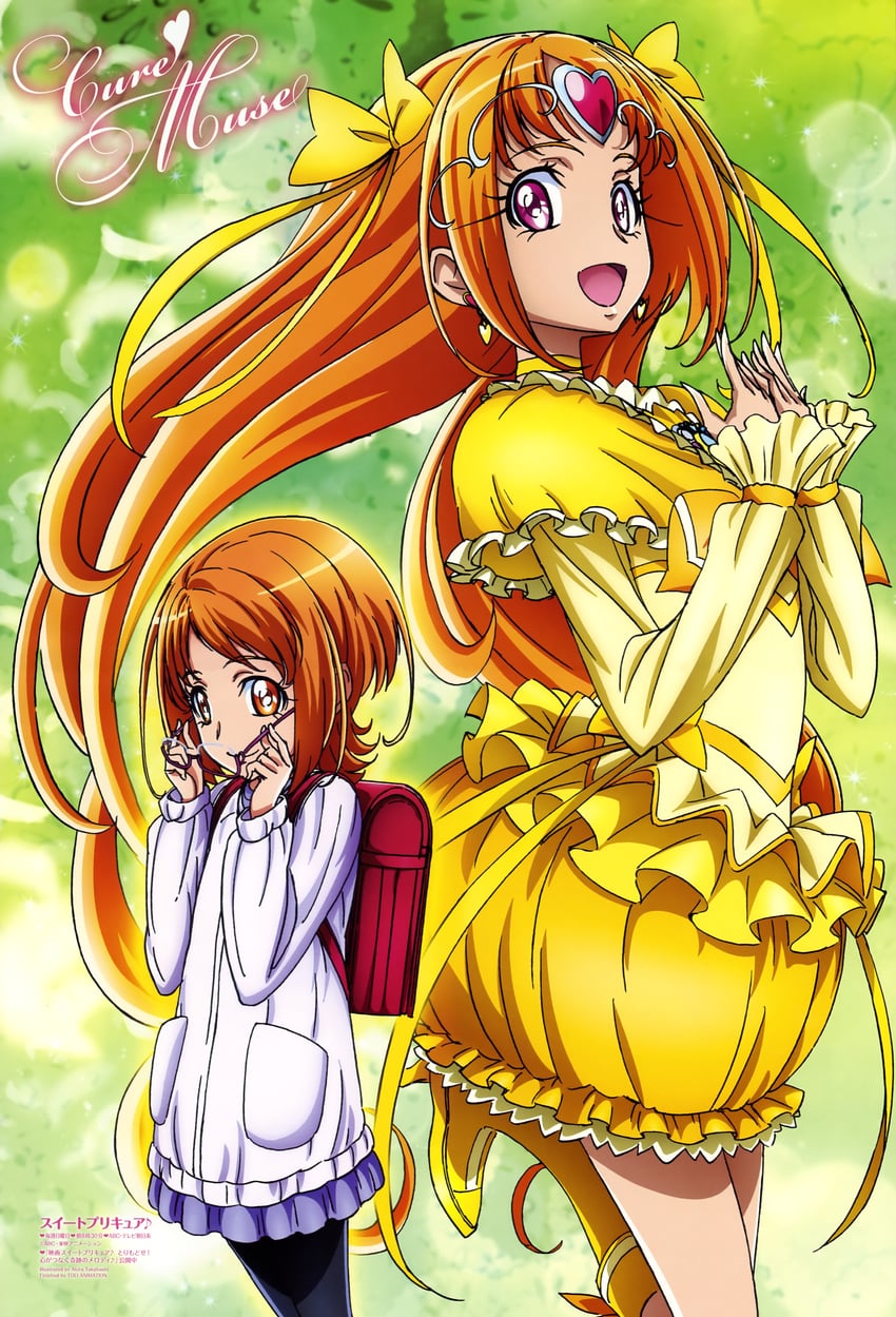 shirabe ako and cure muse (precure and 2 more) drawn by takahashi_akira