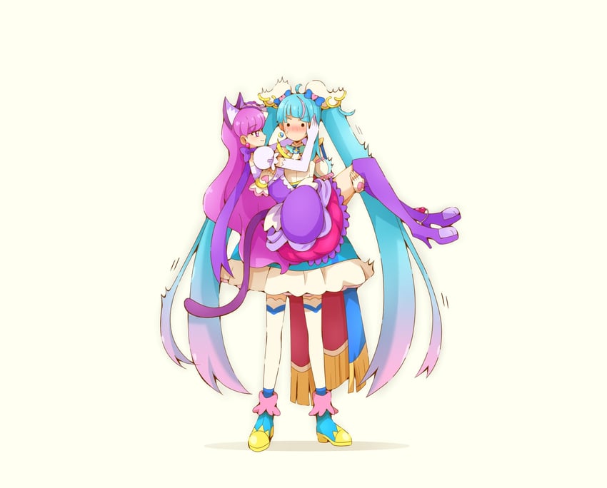 sora harewataru, cure sky, kotozume yukari, and cure macaron (precure and 2 more) drawn by yuu13