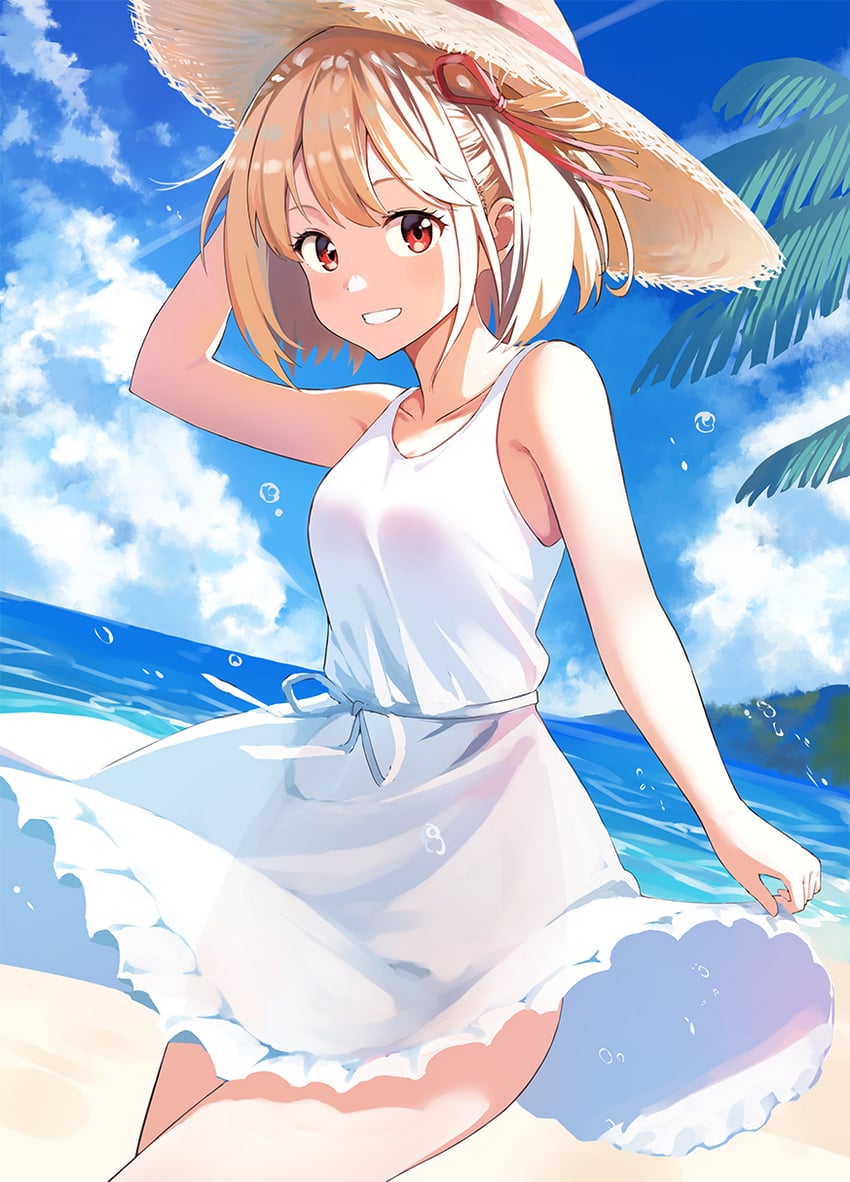 nishikigi chisato (lycoris recoil) drawn by .com_(bot_com1)