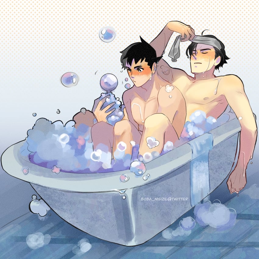 ryunosuke naruhodo and kazuma asogi (ace attorney and 1 more) drawn by boba_msize