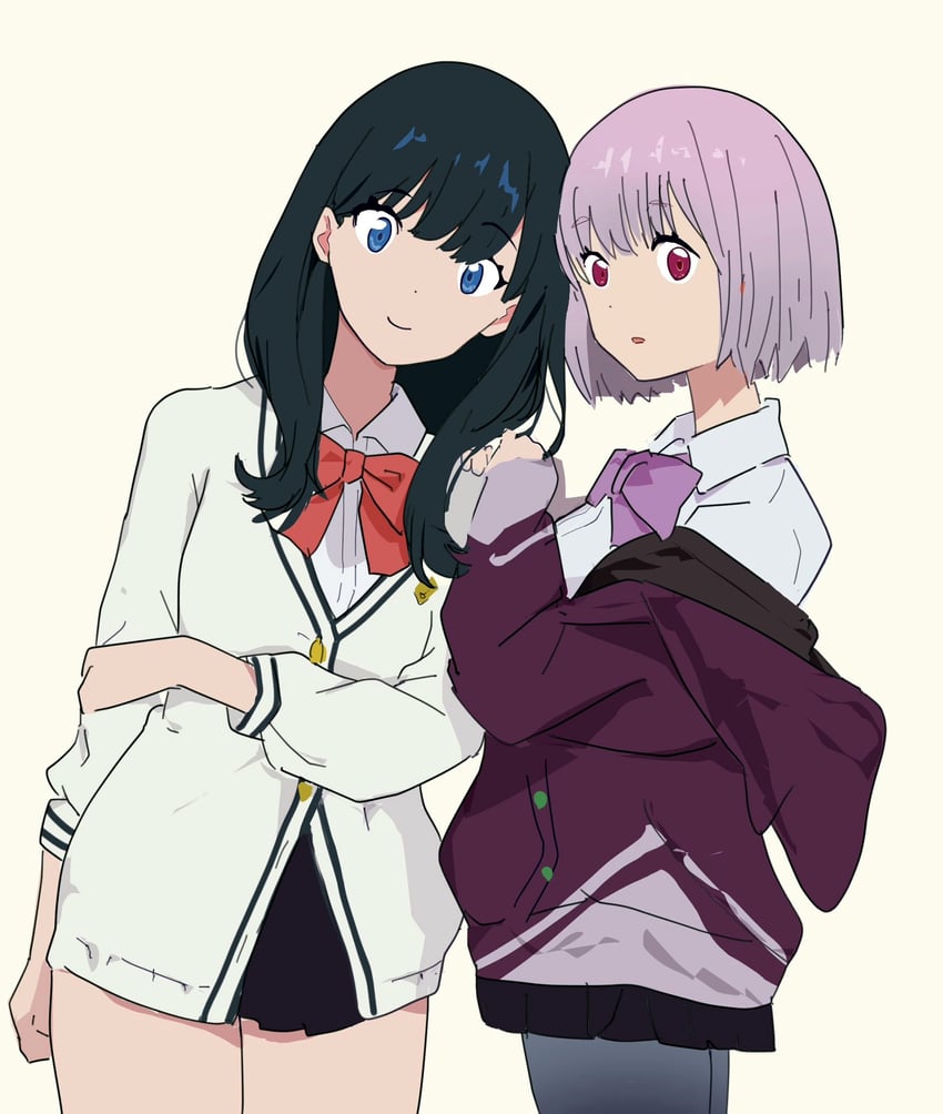 takarada rikka and shinjou akane (gridman universe and 1 more) drawn by lensu_(lotus36936936)