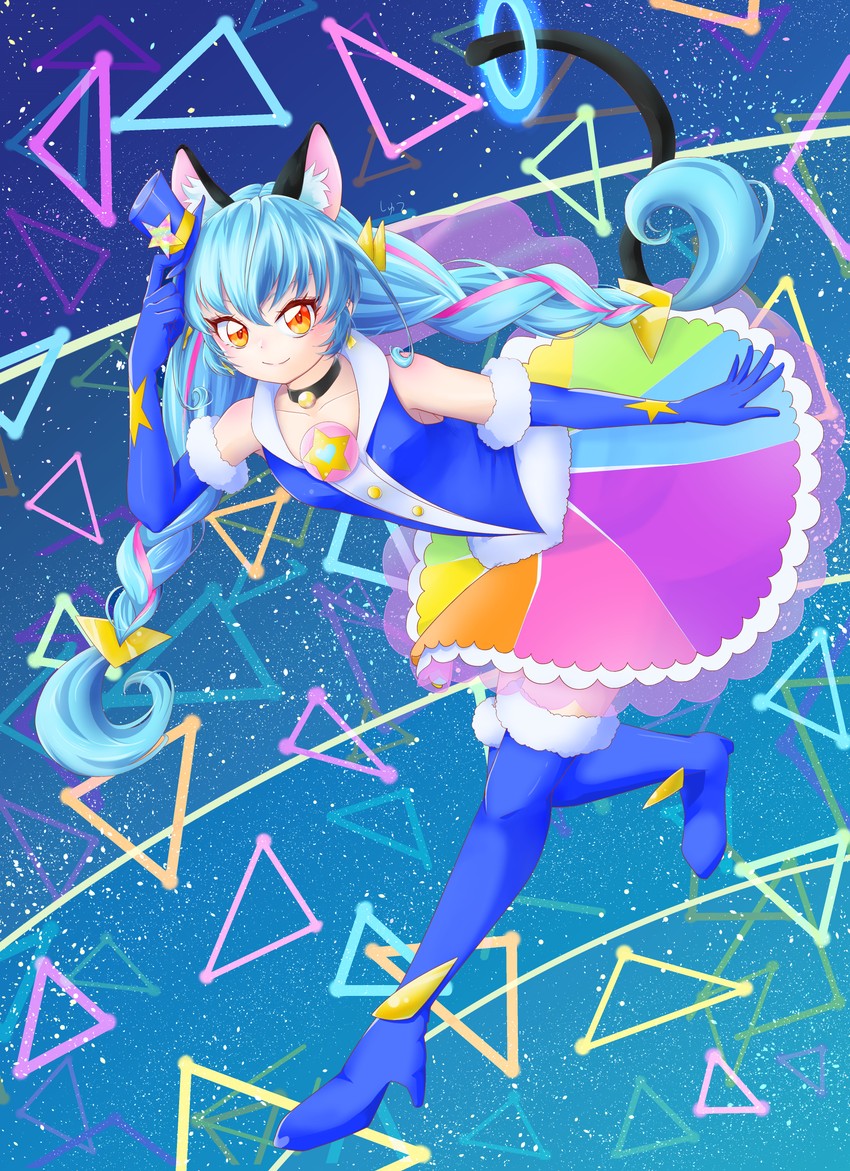 yuni and cure cosmo (precure and 1 more) drawn by a_syu_z