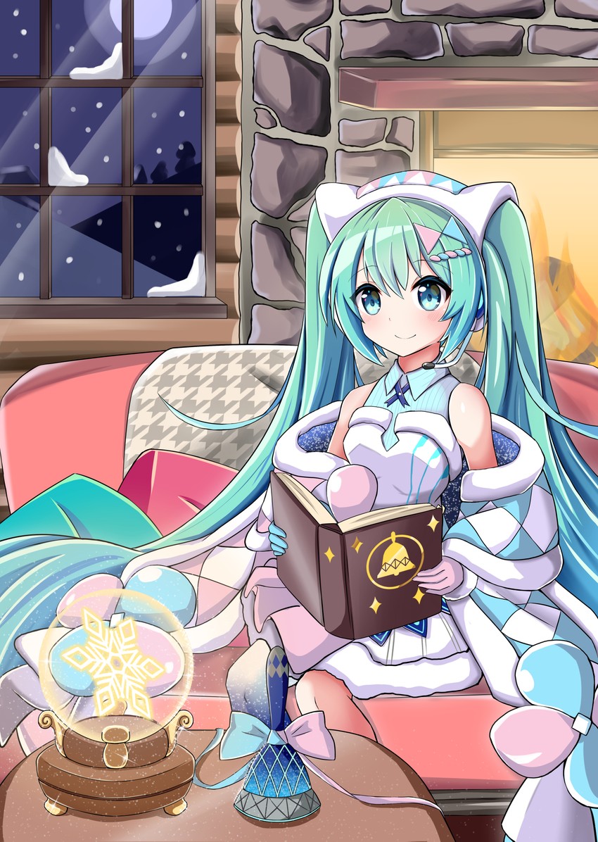 hatsune miku and magical mirai miku (vocaloid and 1 more) drawn by homura_0205