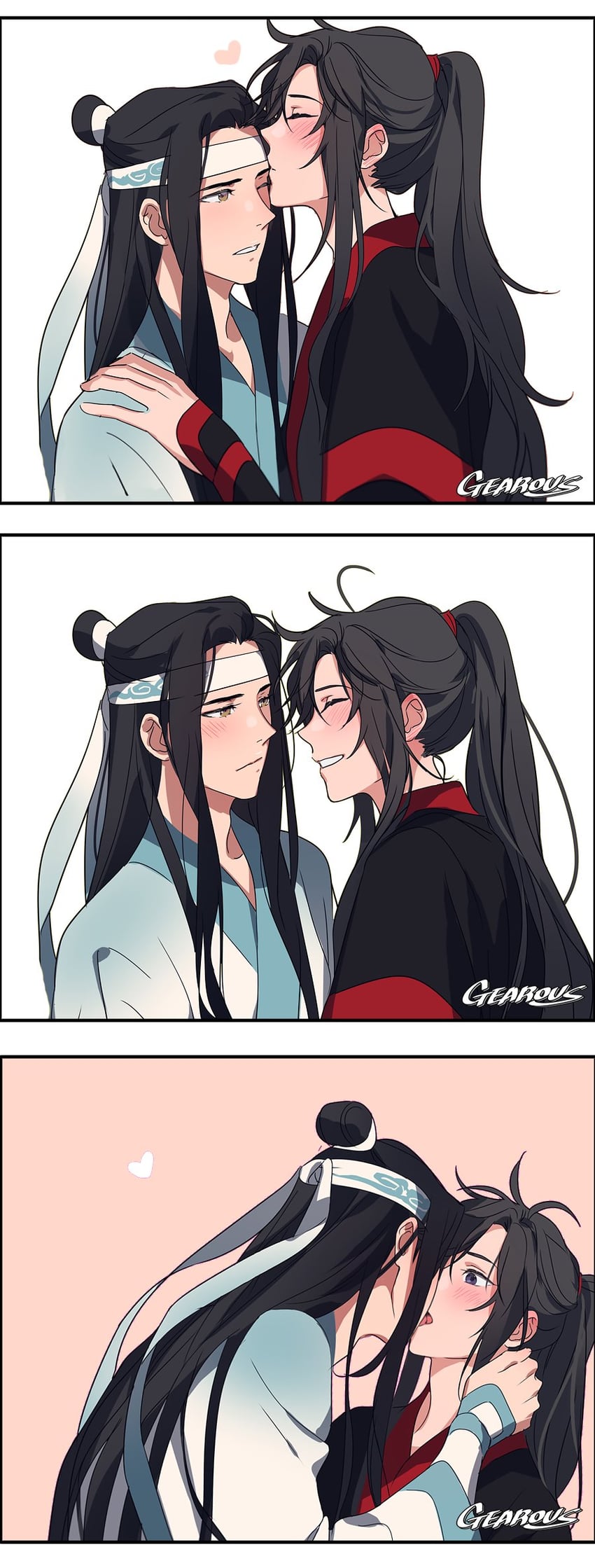 wei wuxian and lan wangji (modao zushi) drawn by gearous