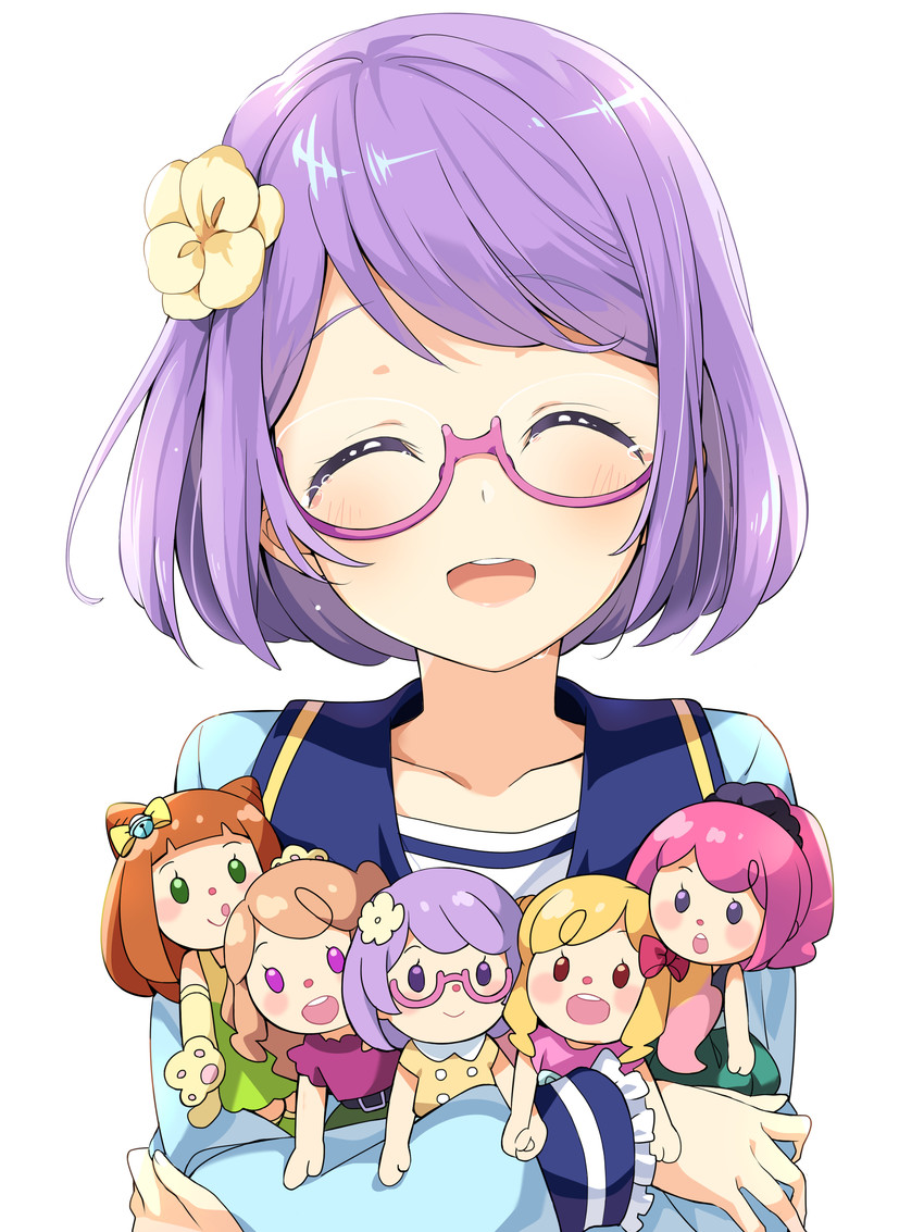 nijino yume, sakuraba rola, saotome ako, kasumi mahiru, and nanakura koharu (aikatsu! and 1 more) drawn by wara_(warapro)
