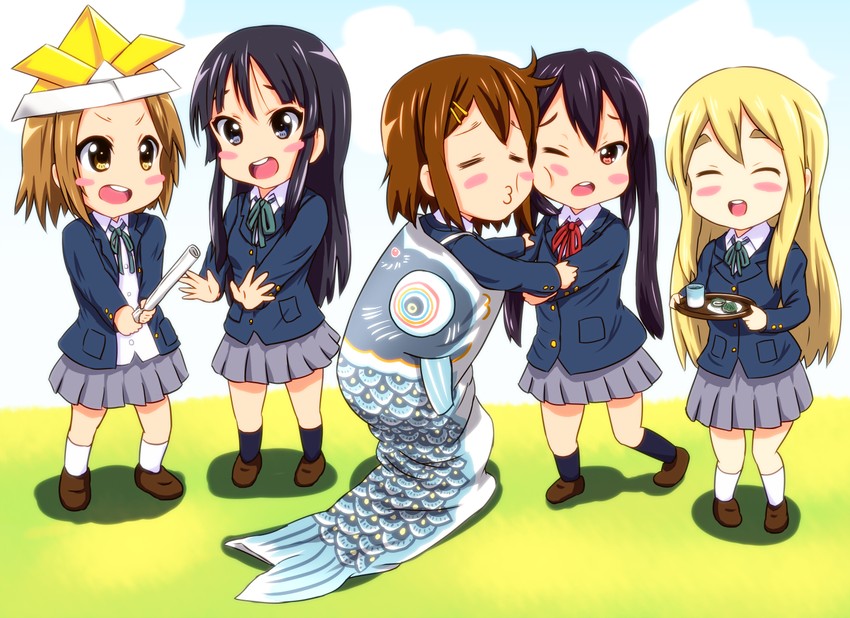 akiyama mio, nakano azusa, hirasawa yui, tainaka ritsu, and kotobuki tsumugi (k-on!) drawn by diesel-turbo