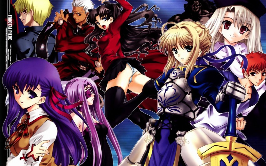 artoria pendragon, saber, tohsaka rin, illyasviel von einzbern, gilgamesh, and 4 more (fate and 1 more)