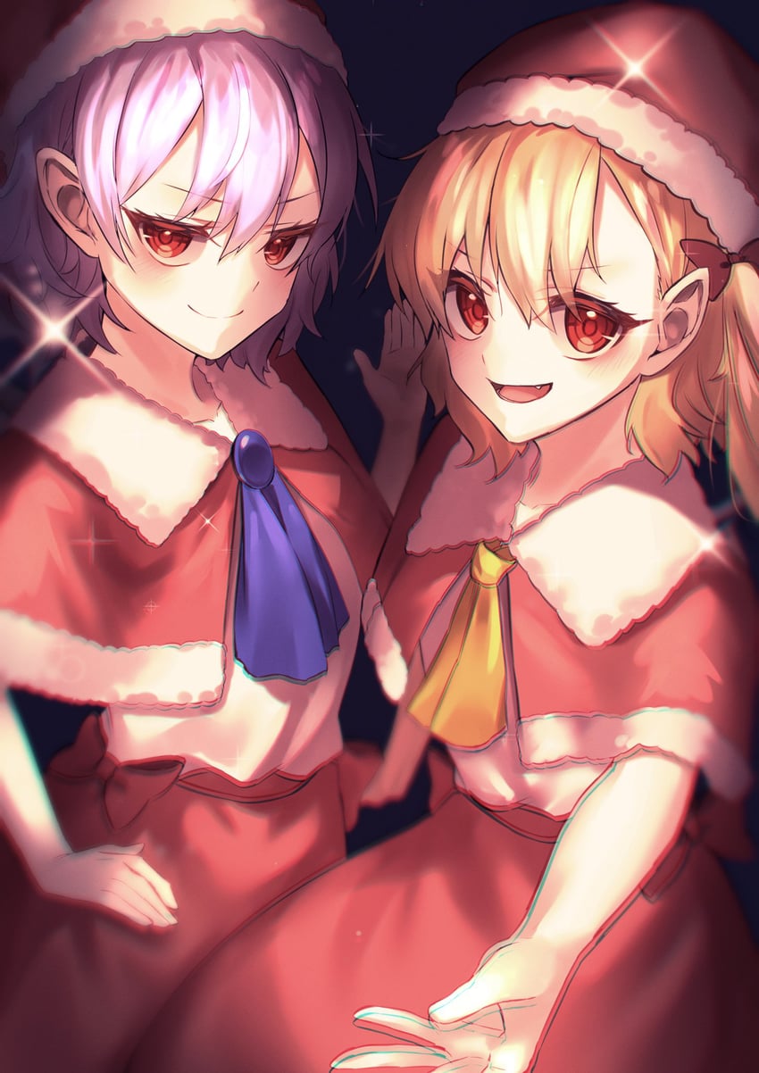 remilia scarlet and flandre scarlet (touhou) drawn by wanko_sora