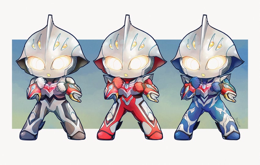 ultraman nexus, ultraman nexus junis blue, ultraman nexus junis, and ultraman nexus anphans (ultra series and 1 more) drawn by tochiringo