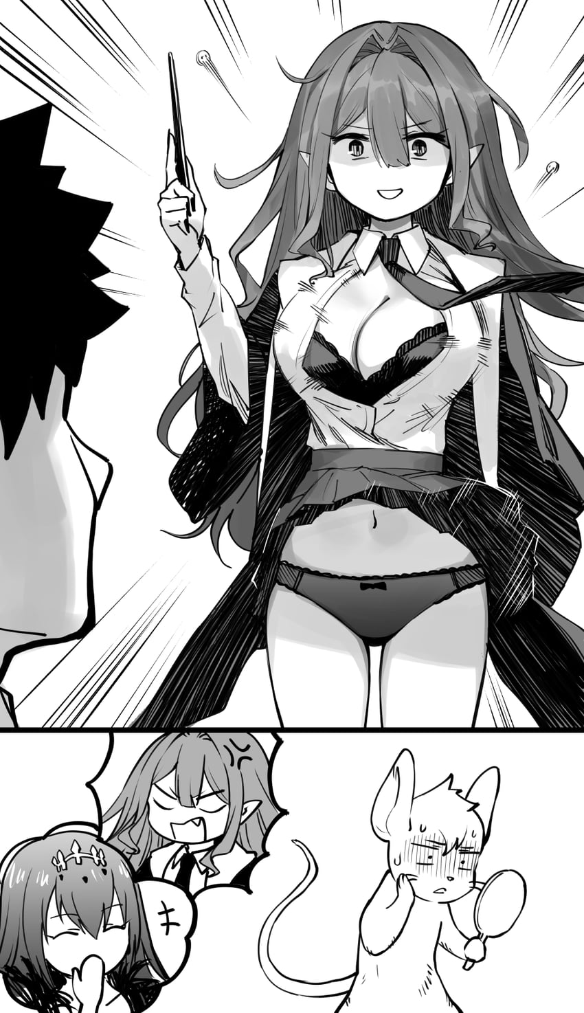 fujimaru ritsuka, scathach, baobhan sith, scathach skadi, and kadoc zemlupus (fate and 1 more) drawn by hirunagi