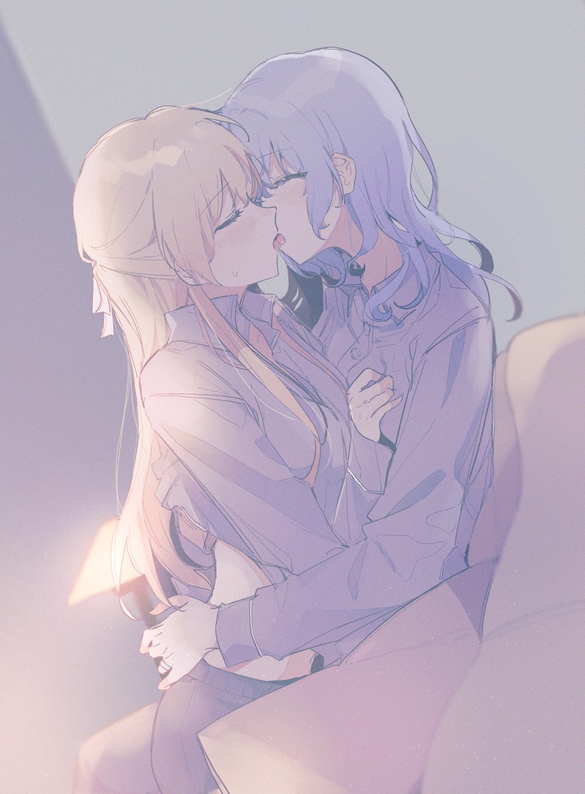 matsubara kanon and shirasagi chisato (bang dream!) drawn by kyudoli