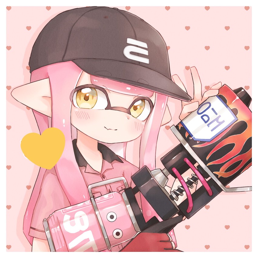inkling player character and inkling girl (splatoon) drawn by pioxpioo