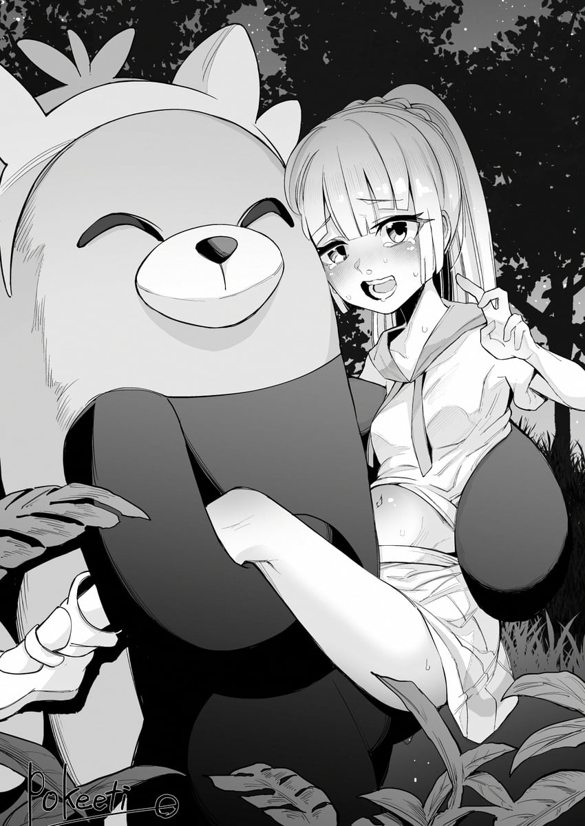 lillie and bewear (pokemon and 1 more) drawn by pokeeti