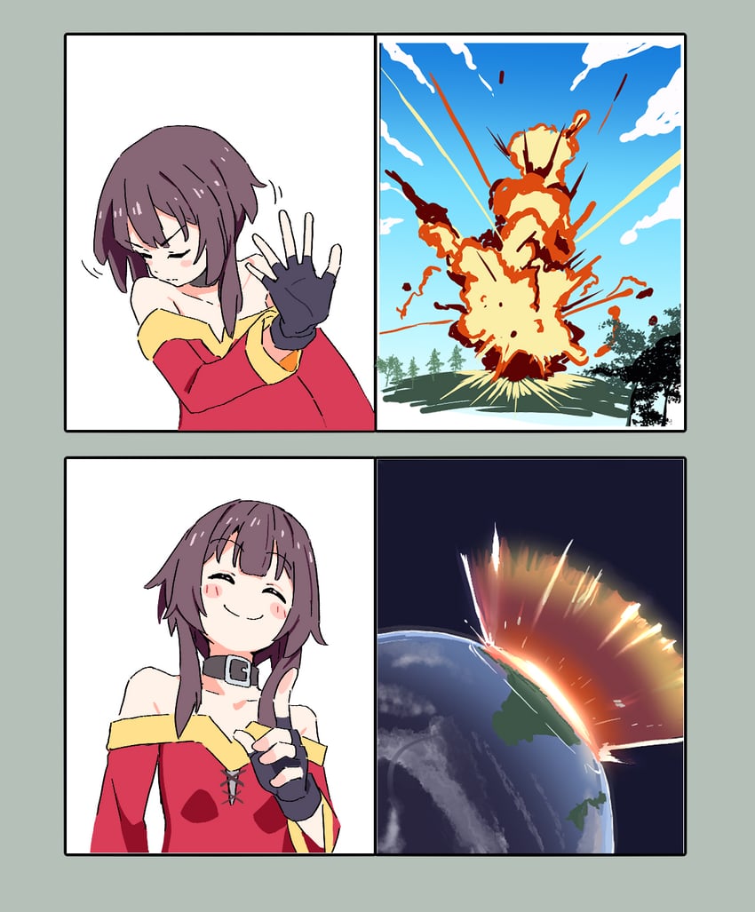 megumin (kono subarashii sekai ni shukufuku wo!) drawn by noyama_takenoko