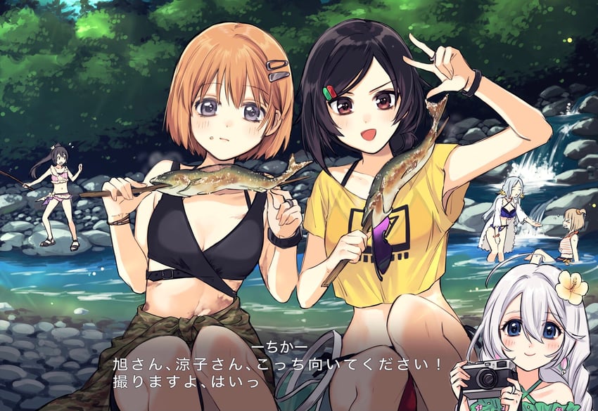 tokime shizuka, toki sunao, hiroe chiharu, miura asahi, aoba chika, and 1 more (mahou shoujo madoka magica and 1 more) drawn by yukishiro_(hitsuji)