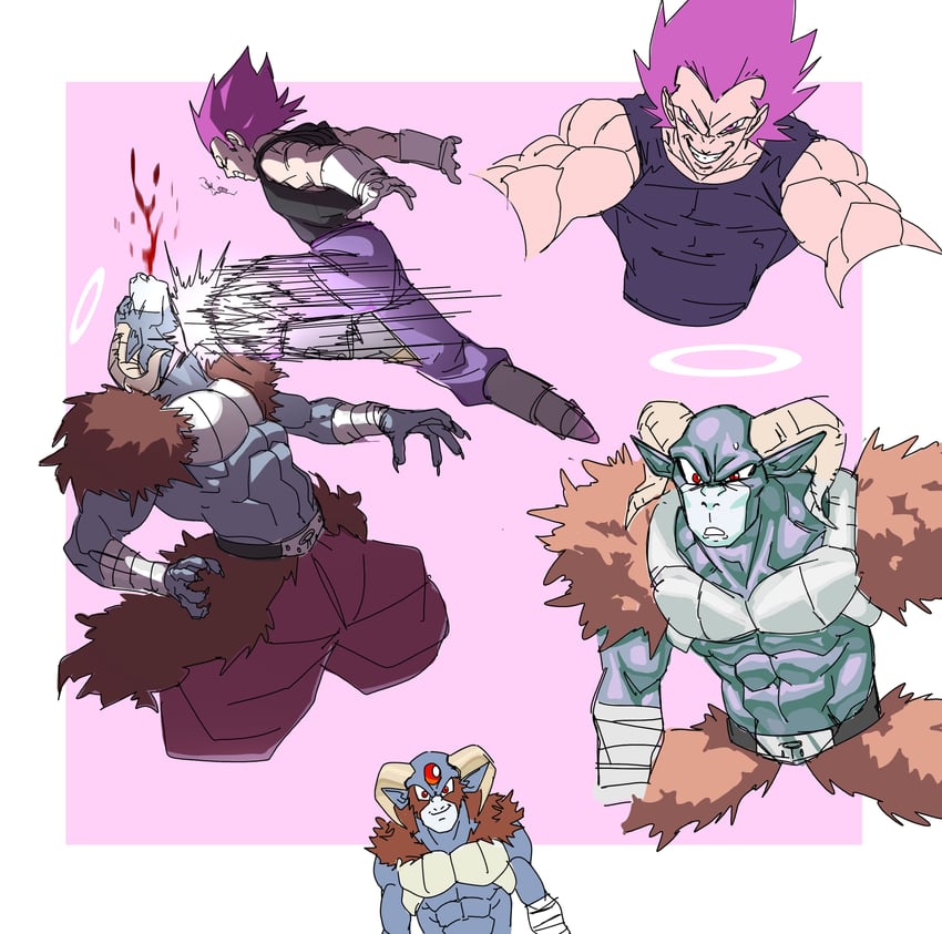vegeta and moro (dragon ball and 1 more) drawn by koralldiz
